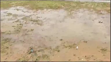 लवाण: खानपुरा में बारिश होने से खेल मैदान में भरा पानी, ओलंपिक खेलों में खिलाड़ियों को कोई परेशानी