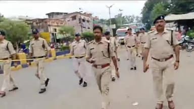 सोहागपुर: मुख्यमंत्री के कार्यक्रम के पूर्व शहडोल पुलिस के द्वारा किया गया नगर में फाइनल रिहर्सल