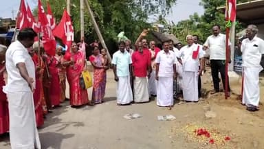 கிருஷ்ணராயபுரம்: இரும்பூதிபட்டியில் சிவாயம் ஊராட்சி நிர்வாகத்தில் முறைகேடுகளை கண்டித்து இந்திய கம்யூனிஸ்ட் கட்சியினர் கண்டன ஆர்ப்பாட்டம்