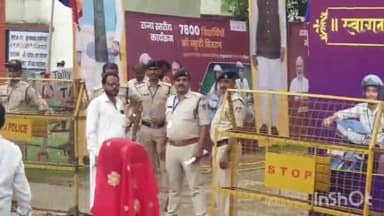 सोहागपुर: मुख्यमंत्री शिवराज सिंह चौहान के आगमन को लेकर सुरक्षा की दृष्टि से पॉलिटेक्निक मैदान में भारी पुलिस बल रहा तैनात