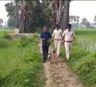 राजगीर: व्यवसाई को गोली मारकर हत्या की घटना के बाद पटेल नगर के पास घटना की जांच के लिए पहुंची स्वान दस्ता टीम