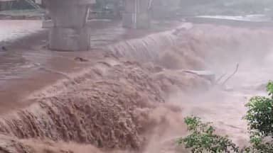 पंचकूला: लगातार बारिश के चलते माजरी चौक के पास घग्घर नदी का पानी उफान पर, प्रशासन ने नदी में उतरने पर लगाई धारा 144