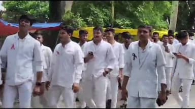 रतलाम नगर: नरसिंह महाविद्यालय के छात्रों के द्वारा एग्जाम नहीं होने की शिकायत लेकर कलेक्टट कार्यालय पहुंचे सौपा ज्ञापन