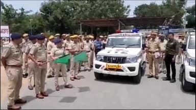 अजमेर: अजमेर रेंज आईजी और अजमेर पुलिस अधीक्षक चुनाराम जाट ने दो गाड़ियों को दिखाई हरी झंडी 112 डायल करने पर तुरंत पहुंचे