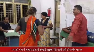 बीसलपुर: पनसडी गांव में आवारा सांड से टकराई बाइक, पति-पत्नी सहित तीन लोग घायल