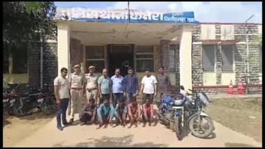 चित्तौड़गढ़: कुओं से मोटर और केबल चोरी के मामलों में कनेरा पुलिस ने गैंग सरगना सहित 5 को किया गिरफ्तार, 255 वारदातें कबूली