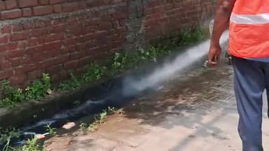 मुरादाबाद: बढ़ते डेंगू के प्रकोप पर रोकथाम लगाने के लिए नगर निगम की टीम ने करुला दर्जन भर इलाकों में किया एंटी लार्वा का छिड़काव