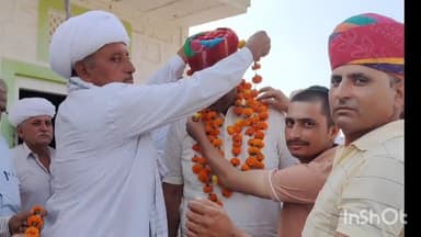 नागौर: बीकानेर जाने के दौरान अलाय गांव में हरियाणा के डिप्टी सीएम का ग्रामीणों ने किया स्वागत