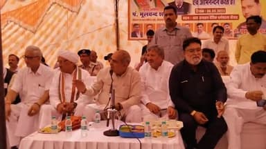 पुन्हाना: गांव नई पहुंचे परिवहन एवं खनन मंत्री मूलचंद शर्मा ने कहा क़ि नगीना–होडल रोड का दो महीने में होगा निर्माण