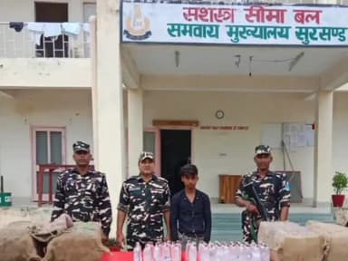 सुरसंड: एसएसबी जवानों ने आंखा अस्पताल सुरसंड के नजदीक 500 पीस शराब की जब्त, एक तस्कर गिरफ्तार