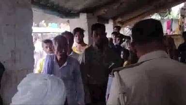 शाहबाद: रामपुर ह्रदय में मूसलाधार बारिश की वजह से पक्की दुकान का छज्जा गिरा, 4 लोग घायल