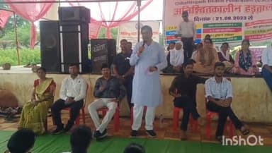 रायपुर में छ.गस्वास्थ्य फेडरेशन द्वारा 5 सूत्रीय माँगो को लेकर अनिश्चितकालीन हड़ताल समर्थन देने पहुंचे MLA केशव चन्द्रा