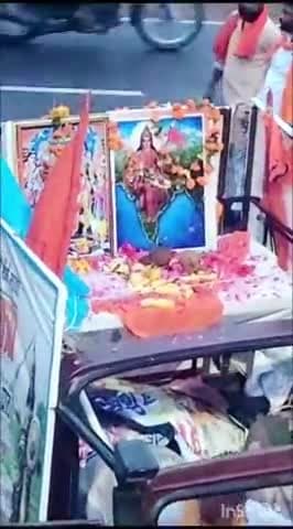 दिगौड़ा @ बजरंग दल की शौर्य जागरण रथ यात्रा का दिगौडा सहित कई ग्रामों में जगह जगह हुआ जोरदार स्वागत।