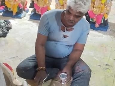 आगर शहर:तेजी से बन रही गणेश जी प्रतिमाएं