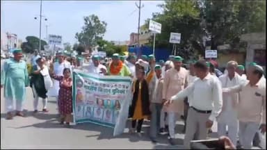 धनौरा: गजरौला में बढ़ते प्रदूषण से परेशान भारतीय किसान यूनियन शंकर के पदाधिकारियों ने निकाली रैली, कहा- किया जाएगा आंदोलन