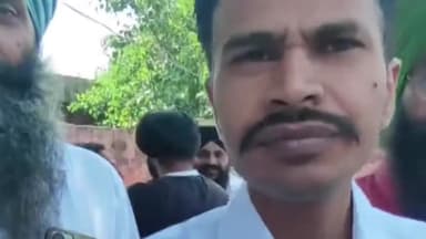 करनाल: गाँव संगोहा में किसान की फसल गलत दवाई का छिड़काव करके नष्ट करने के मामले में रंबा पुलिस चौकी में की गई पंचायत