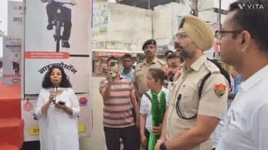 अम्बाला: पुलिस लाइन से मंडलायुक्त ने साइक्लोथॉन रैली को दिखाई हरी झंडी, एसपी बोले - रैली के जरिए नशे के प्रति किया जा रहा जागरूक