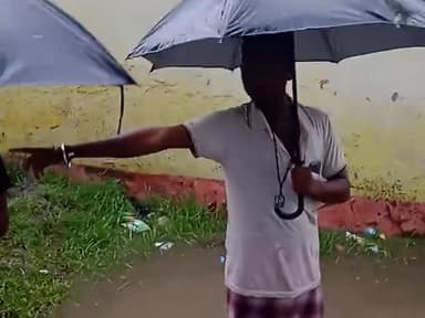 निर्मली: dighiya nirmali road pe Pani ka jmavb #barishkamausam 
l