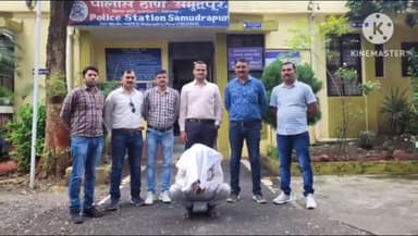 समुद्रपूर: एनडीपीएस गुन्ह्यातील फरार आरोपी ९ महिन्यांनंतर पोलिसांच्या जाळ्यात:स्थानिक गुन्हे शाखेच्या पथकाची कारवाई