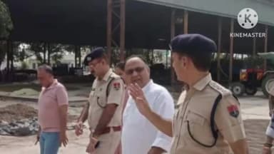 गंगानगर: 29 सितंबर को CM के संभावित दौरे को लोकर पार्टी के जिला अध्यक्ष और पुलिस प्रशासन ने रामलीला मैदान का किया निरीक्षण