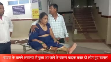 दतिया नगर: दतिया टोल प्लाजा के पास अचानक बाइक के सामने आया कुत्ता, बाइक सवार दो लोग हुए घायल