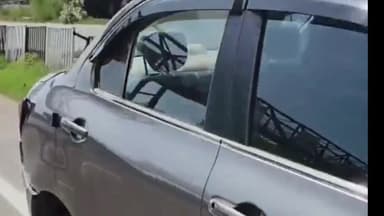 करनाल: हाईवे पर थाना सदर पुलिस एरिया में अचानक सड़क पर बैल आ जाने से तीन गाड़ी आपस में टकराई टला बड़ा हादसा