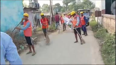 मंसूरचक: समसा एक पंचायत में लोहिया स्वच्छता मिशन अभियान के अंतर्गत साफ-सफाई को लेकर चलाया गया जागरूकता अभियान