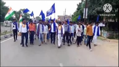 नागौद: भीम आर्मी के तत्वावधान में बस स्टैंड से जनपद पंचायत कार्यालय तक निकाली गई संविधान बचाओ यात्रा व परिवर्तन रैली