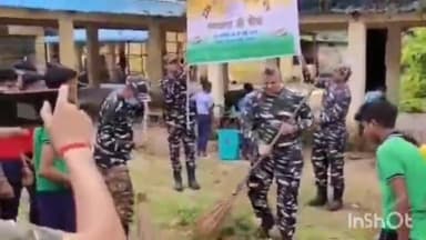 छिन्दगढ़: कुकानार में स्वच्छ भारत अभियान के तहत की गई सार्वजनिक स्थानों की सफाई, CRPF ने दिया स्वच्छता का संदेश
