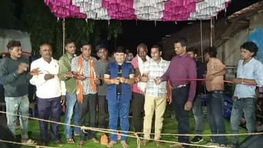 #सक्ती_विधानसभा के ग्राम पंचायत #नगरदा  (हमारे गृह ग्राम) के विद्यालय चौक में आरती सागर नाईट स्टार कार्यक्रम का मुख्य अतिथि के रूप में पहुंच कर उद्घाटन किया ।