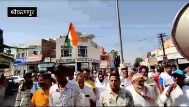 करणपुर मैं कोंग्रेस पार्टी व किसान मजदूरों ने मुआवजा के लिए किया प्रदर्शन दुलाराम इंदलिया सदस्य जिलापरिषद गंगानगर