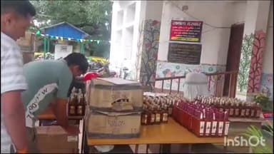 जमुई: मंझवे चेकपोस्ट के पास से टाउन थाना की पुलिस ने भारी मात्रा में अंग्रेजी शराब के साथ एक कार को किया जब्त,तस्कर फरार