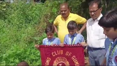 गुमला: बचपन स्कूल परिसर में लायंस क्लब द्वारा किया गया वृक्षारोपण