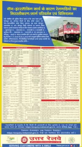 जौनपुर जंक्शन व सिटी स्टेशन से जाने वाली कई ट्रेनें निरस्त व कई डायवर्ट, 17 से 28 अक्टूबर तक होगा नॉन इंटरलॉकिंग कार्य