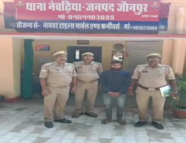 मड़ियाहू: नेवढ़िया थाने की पुलिस ने एक नफर अभियुक्त को किया गिरफ्तार
