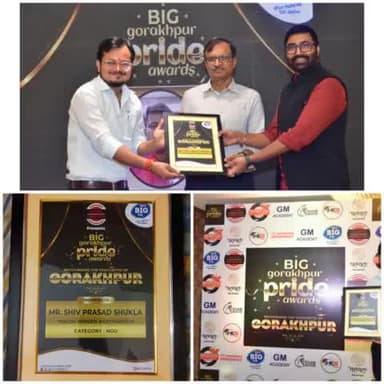 92.7 BIG FM Gorakhpur द्वारा NGO कैटेगरी में YPA को गोरखपुर प्राइड अवार्ड के लिए संस्था अध्यक्ष श्री शिव प्रसाद शुक्ला जी को नगर निगम महापौर डॉ मंगलेश श्रीवास्तव जी व प्रख्यात ज्योतिर्विद पंडित नरेंद्र उपाध्याय जी द्वारा सम्मान प्राप्त।