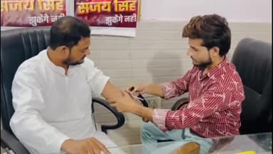 रामपुर: रामपुर आज आम आदमी पार्टी के जिला महासचिव मोहम्मद जफर ने भारत के राष्ट्रपति को अपने खून से पत्र लिखकर राज्यसभा सांसद संजय