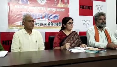 बड़गांव: BJP महिला मोर्चा की राष्ट्रीय महामंत्री ने पटेल सर्कल स्थित कार्यालय पर की प्रेसवार्ता, कांग्रेस पर साधा निशाना