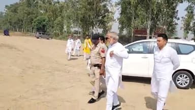 कैथल: गांव सांपन खेड़ी में बनने वाले मेडिकल कॉलेज स्थल का विधायक लीला राम ने आज किया दौरा