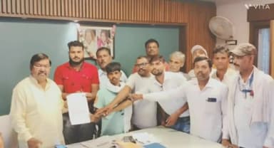 मनसाही:- विद्युत विभाग में कार्यरत मानव बलों ने सांसद व एमएलसी को मांग पत्र सोपा।