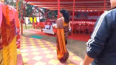 कांके: डोरंडा स्थित जैप वन में नवमी के मौके पर कन्या पूजा और अस्त्र शस्त्र की पूजा की गई