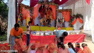 कन्या पूजन तथा प्रसाद वितरण कार्यक्रम नवदुर्गा पूजा बाबूगंज 2023 #navratri2023 #kanyapujan2023 #vinodjivlogs