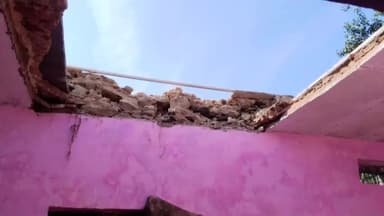 भूपालसागर: भूपालसागर के ग्रामीण इंदिरा रसोई घर की छत गिरी, बड़ा हादसा टला।