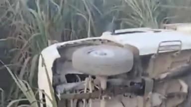 जगाधरी: अज्ञात वाहन की साइड लगने से शादीपुर रोड पर पिकअप गाड़ी गन्ने के खेत में पलटी बाल बाल बचा ड्राइवर