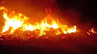 माण्डलगढ़: कांदा में 3 बाड़ों में लगी आग, मक्का की फसल व चारा जलकर हुआ राख