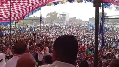 मौनी आजाद जी मध्य प्रदेश इंदरगढ़ में चन्द्र शेखर आजाद जी की जनसभा में