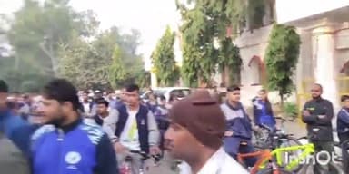 कलेक्टर श्री प्रसाद के नेतृत्व में निकली मतदाता जागरूकता साइकिल रैली