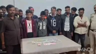 डोंगरगांव: पुलिस ने कि कार्यवाही रातापायली में जुआ खेल रहे 13 आरोपी गिरफतार