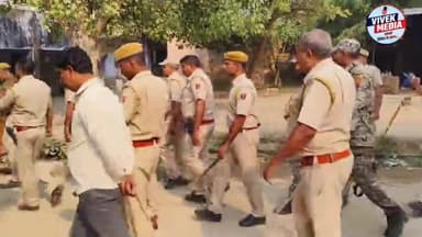 बहरोड़: #बहरोड़ जखराना में तहसीलदार के साथ हुई झड़प के बाद, पुलिस के उच्च अधिकारी दल-बल के साथ ग्राम में पहुंचे, #विवेकमीडिया