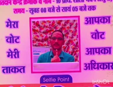 बसना: जिले में अनेक स्थानों पर बनाए गए मॉडल मतदान केंद्रों में लगे सेल्फी केंद्र, सेल्फी लेने को लेकर दिखा भारी उत्साह
